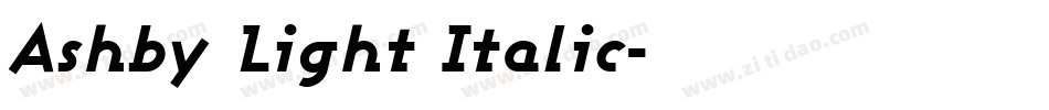 Ashby Light Italic字体转换